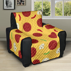 Pizza Salami Mushroom Texture Pattern Recliner Cover Protector