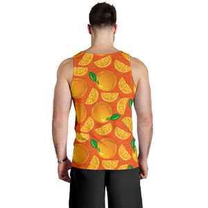 Orange Pattern background Men Tank Top