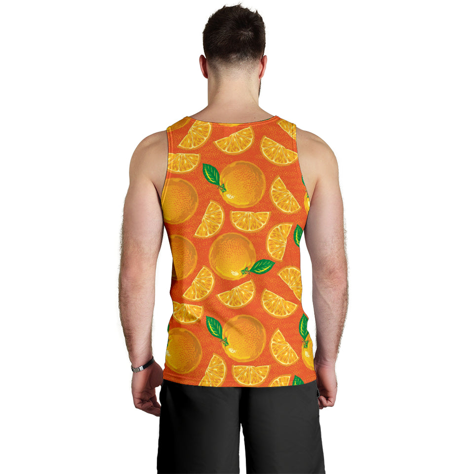 Orange Pattern background Men Tank Top