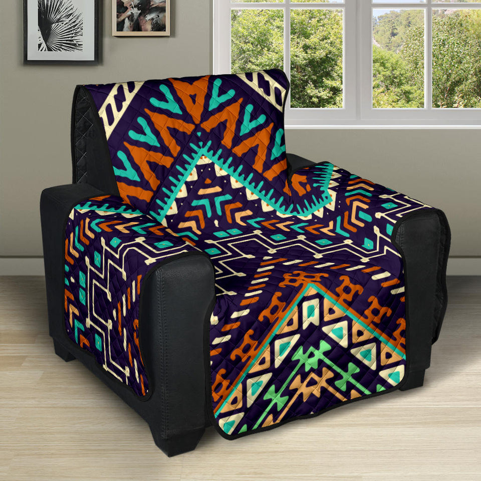 Zigzag Chevron African Afro Dashiki Adinkra Kente Pattern Recliner Cover Protector