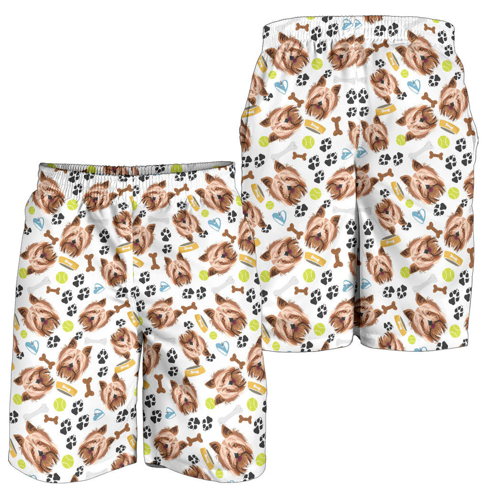 Yorkshire Terrier Pattern Print Design 05 Men Shorts