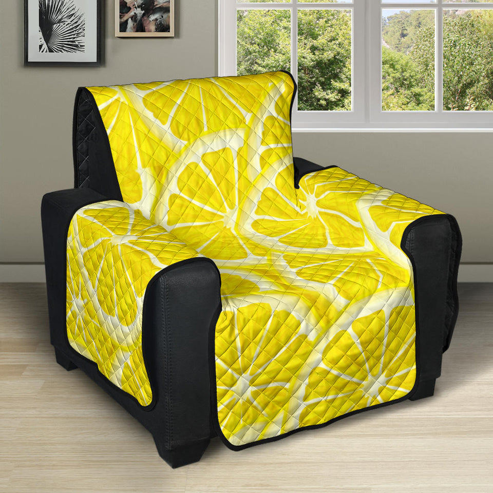 Sliced Lemon Pattern Recliner Cover Protector