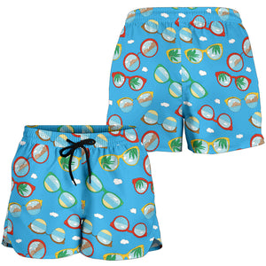 Sun Glasses Pattern Print Design 03 Women Shorts
