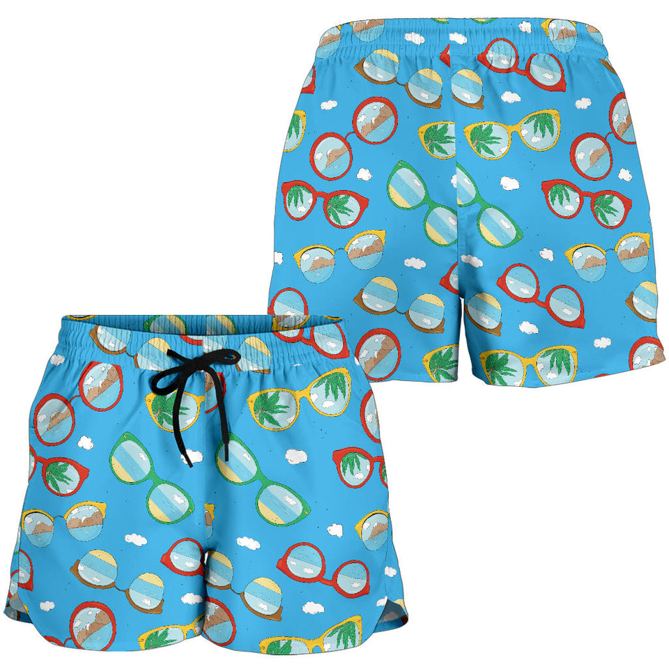Sun Glasses Pattern Print Design 03 Women Shorts
