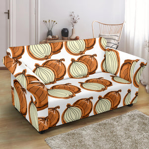 Onion Theme Pattern Loveseat Couch Slipcover