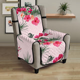 Red Pink Orchid Hibiscus Pattern Chair Cover Protector