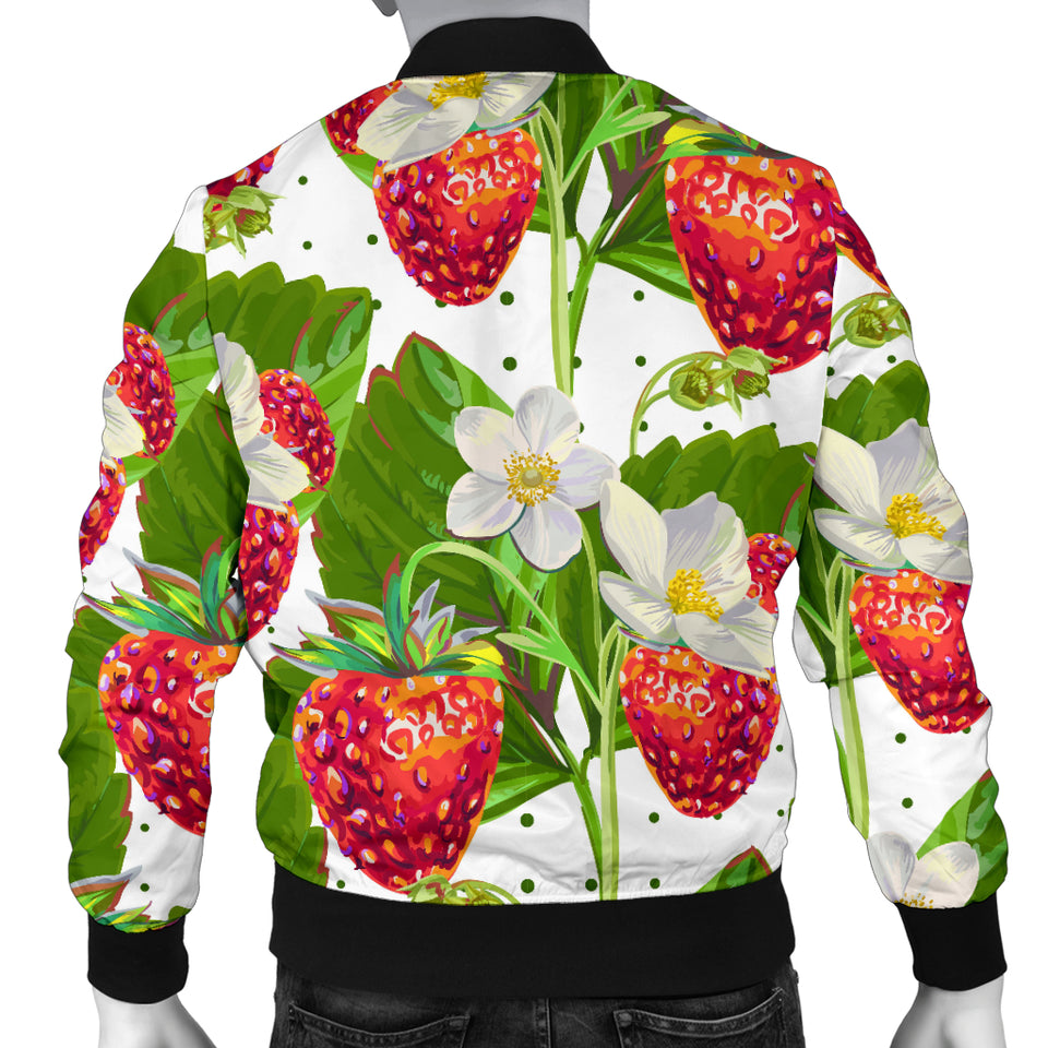 Strawberry Pattern Men Bomber Jacket