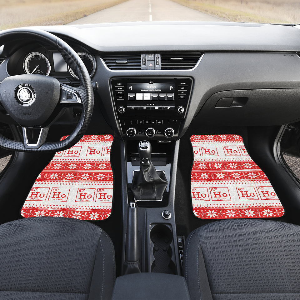 Chemistry Periodic Table Pattern Print Design 03 Front Car Mats