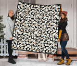 Popcorn Pattern Print Design 02 Premium Quilt