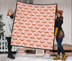 Sausage Pattern Print Design 01 Premium Quilt