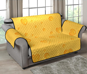 Cheese Heart Texture Pattern Loveseat Couch Cover Protector