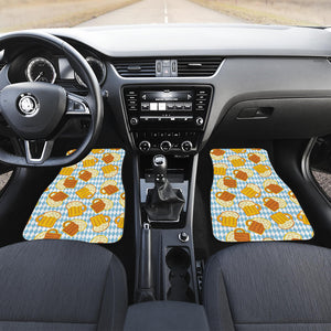 Beer Glass Pattern Front Car Mats