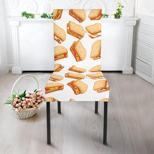 Sandwich Pattern Print Design 01 Dining Chair Slipcover