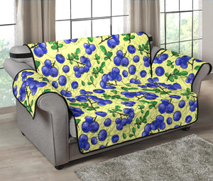 Blueberry Leaves Pattern Loveseat Couch Cover Protector