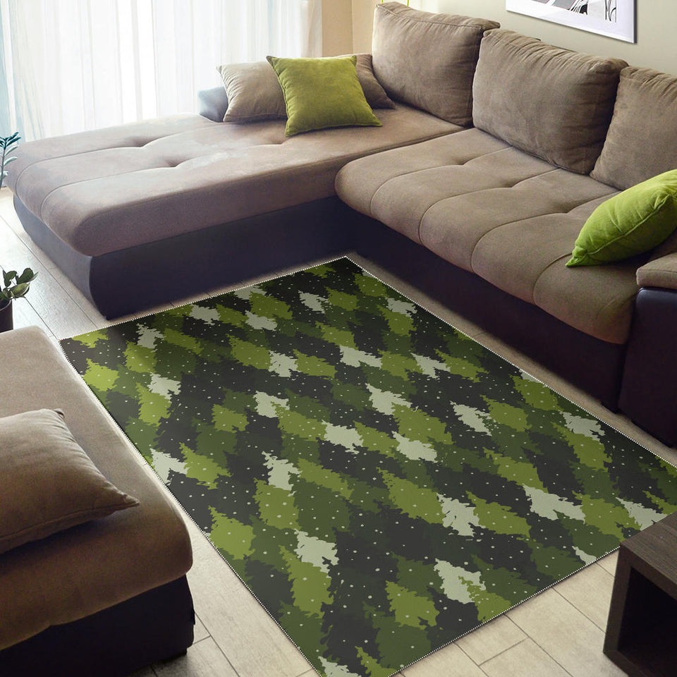 Christmas Tree Camo Pattern Area Rug
