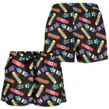 Skate Board Pattern Print Design 02 Women Shorts