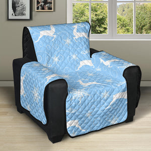 Snowflake Deer Pattern Recliner Cover Protector