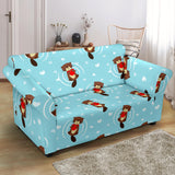 Otter Heart Pattern Loveseat Couch Slipcover