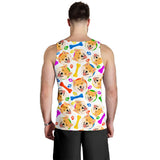 Shiba Inu Paw Bone Pattern Men Tank Top