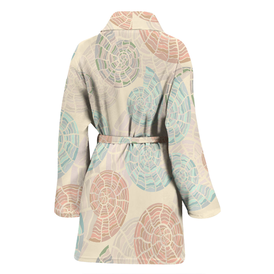 Shell Pattern Women Bathrobe