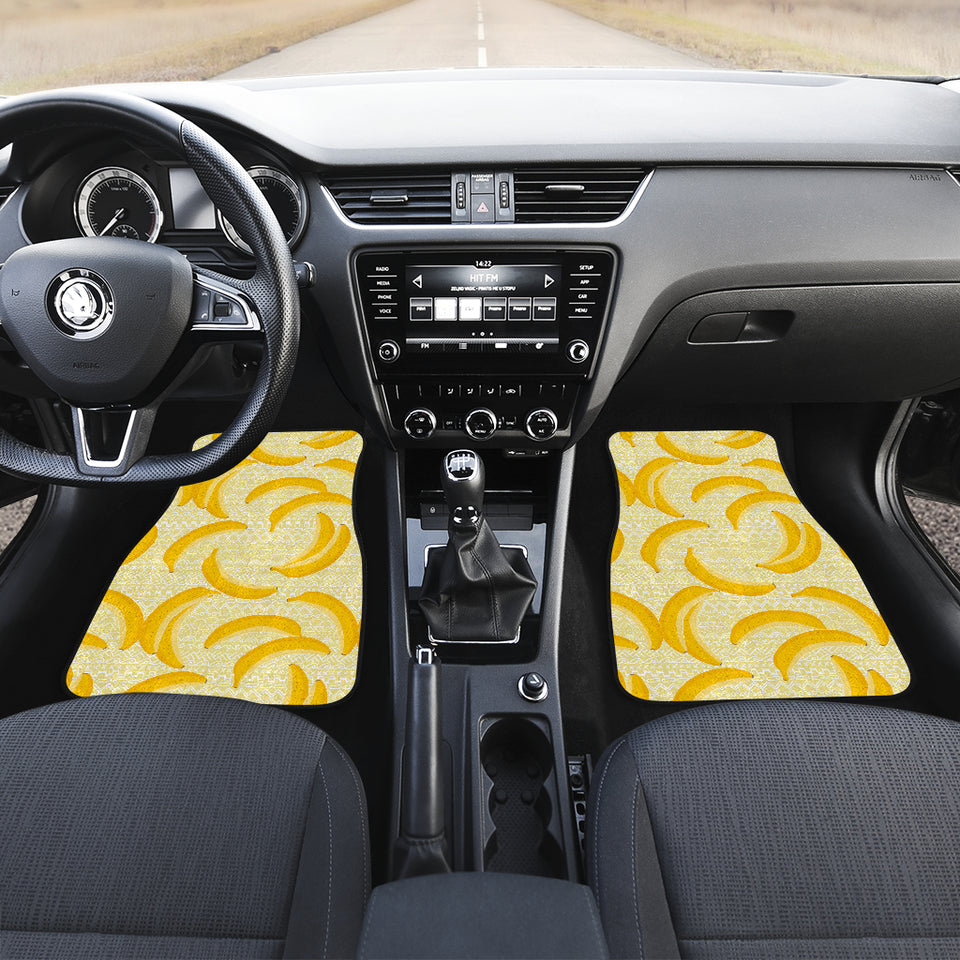 Banana Pattern Tribel Background Front Car Mats