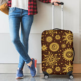 Hand Drawn Sun Pattern Luggage Covers