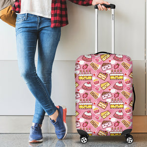 Cake Pattern Background Luggage Covers