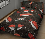 Sushi Theme Pattern Quilt Bed Set