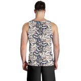 Snake Leaves Pattern Men Tank Top