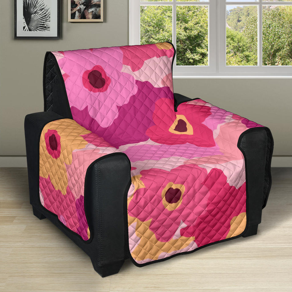 Pink Camo Camouflage Flower Pattern Recliner Cover Protector