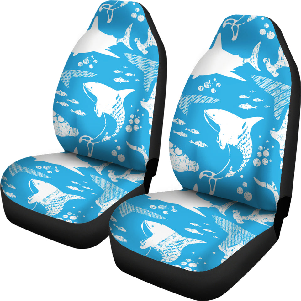 Shark Pattern Blue Theme Universal Fit Car Seat Covers