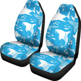 Shark Pattern Blue Theme Universal Fit Car Seat Covers