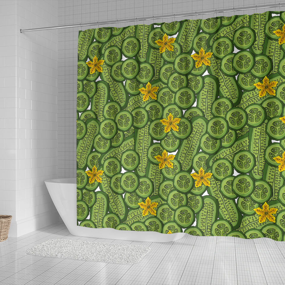 Cucumber Pattern Theme Shower Curtain Fulfilled In US