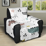Cute Crocodile Pattern Recliner Cover Protector