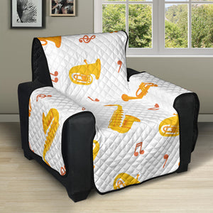 Saxophone Pattern Theme Recliner Cover Protector