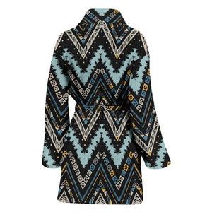 Zigzag Chevron African Afro Dashiki Adinkra Kente Women Bathrobe