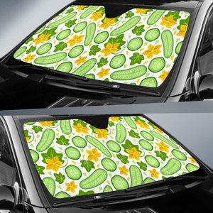 Cucumber Pattern Car Sun Shade
