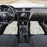 Popcorn Pattern Print Design 04 Front and Back Car Mats