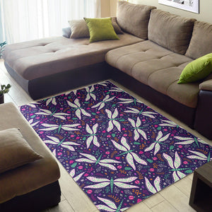 Cute Dragonfly Pattern Area Rug