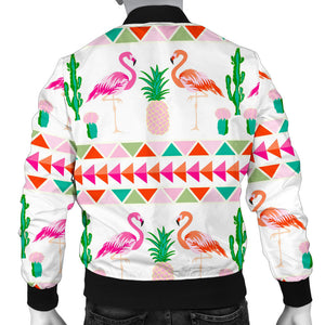 Flamingo Pattern Men Bomber Jacket