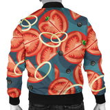 Tomato Pattern Background Men Bomber Jacket