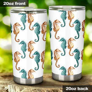 Seahorse Pattern Background Tumbler