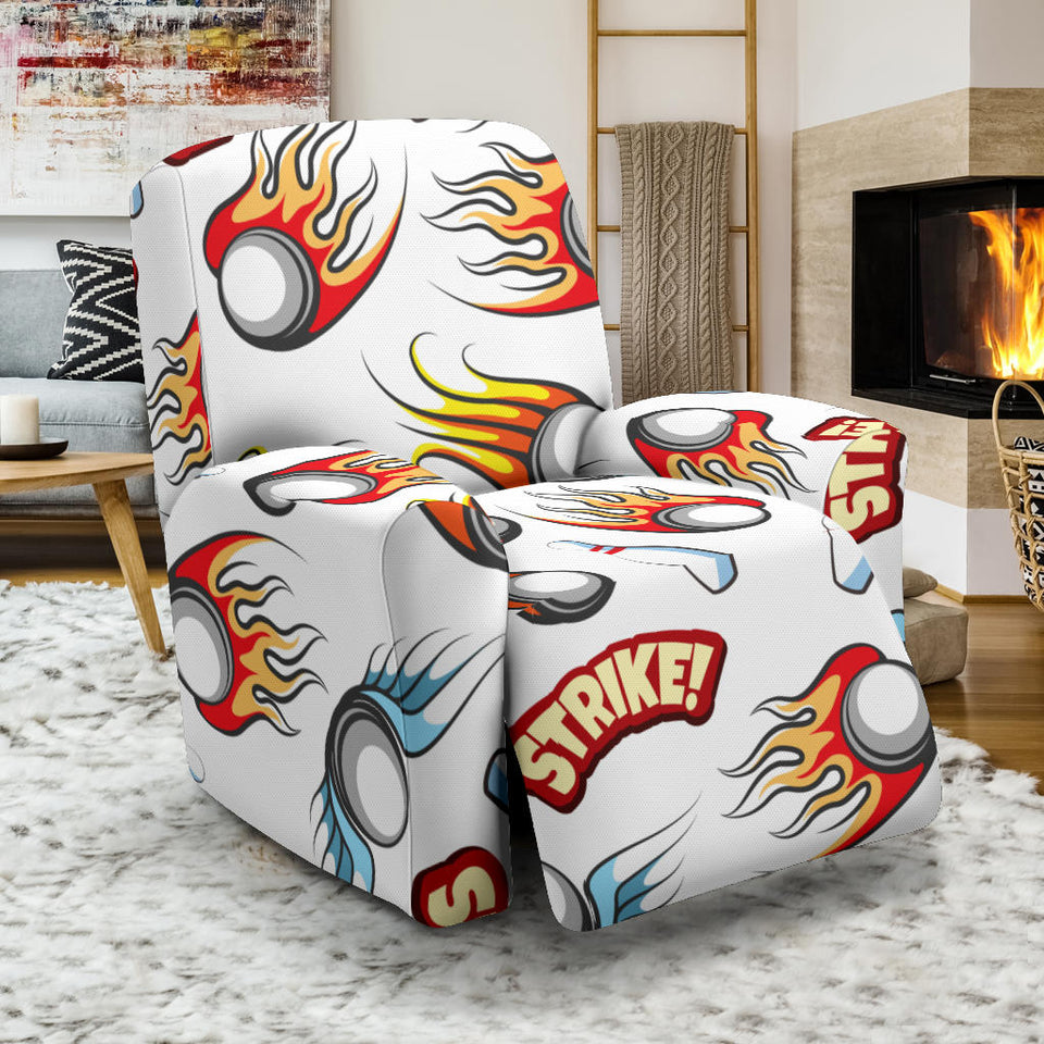 Bowling Strike Pattern Recliner Chair Slipcover