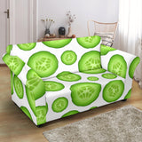 Sliced Cucumber Pattern Loveseat Couch Slipcover