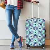 Blue Theme Arabic Morocco Pattern Luggage Covers