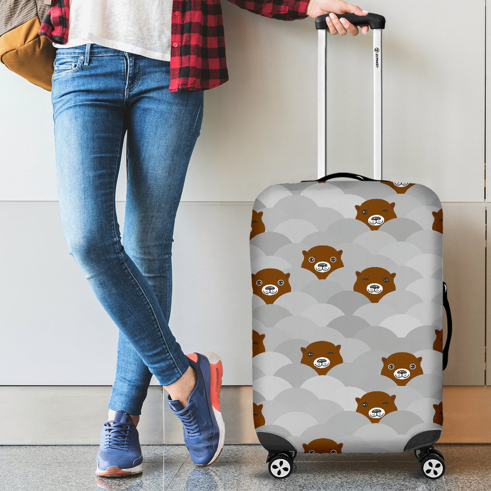 Cute Otter Pattern Luggage Covers