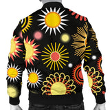 Colorful Sun Pattern Men Bomber Jacket