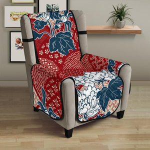 Red Theme Japanese Pattern Chair Cover Protector