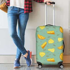 Cheese Pattern Background Luggage Covers