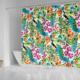 Colorful Peacock Pattern Shower Curtain Fulfilled In US
